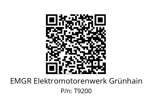   EMGR Elektromotorenwerk Grünhain T9200