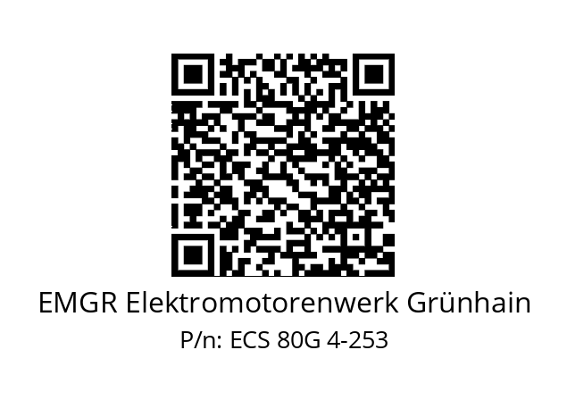   EMGR Elektromotorenwerk Grünhain ECS 80G 4-253