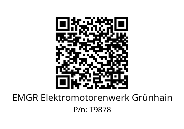   EMGR Elektromotorenwerk Grünhain T9878