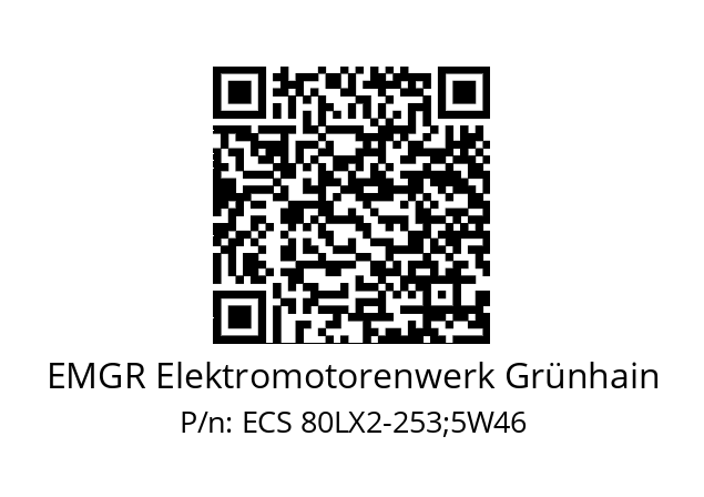   EMGR Elektromotorenwerk Grünhain ECS 80LX2-253;5W46