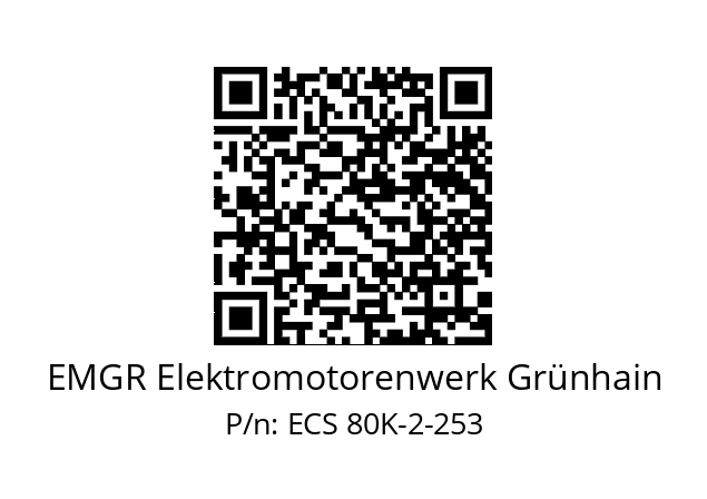   EMGR Elektromotorenwerk Grünhain ECS 80K-2-253