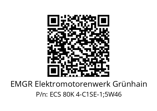   EMGR Elektromotorenwerk Grünhain ECS 80K 4-C1SE-1;5W46