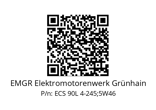   EMGR Elektromotorenwerk Grünhain ECS 90L 4-245;5W46