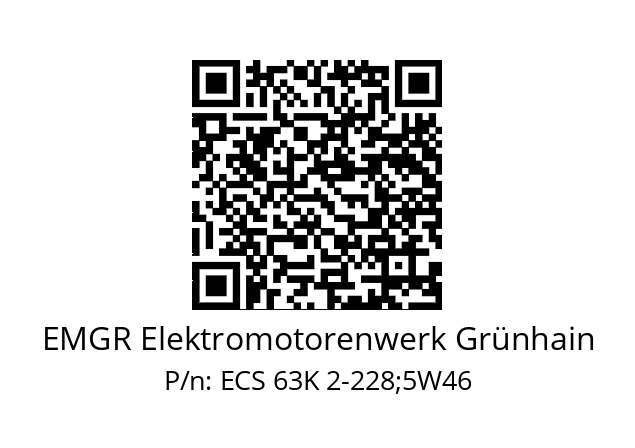   EMGR Elektromotorenwerk Grünhain ECS 63K 2-228;5W46