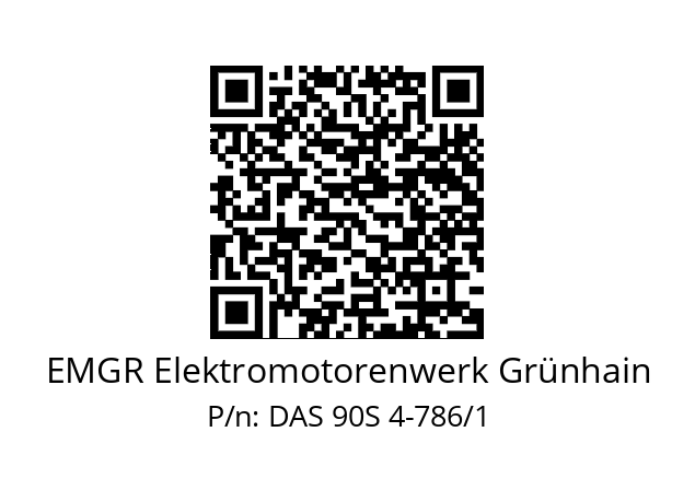   EMGR Elektromotorenwerk Grünhain DAS 90S 4-786/1