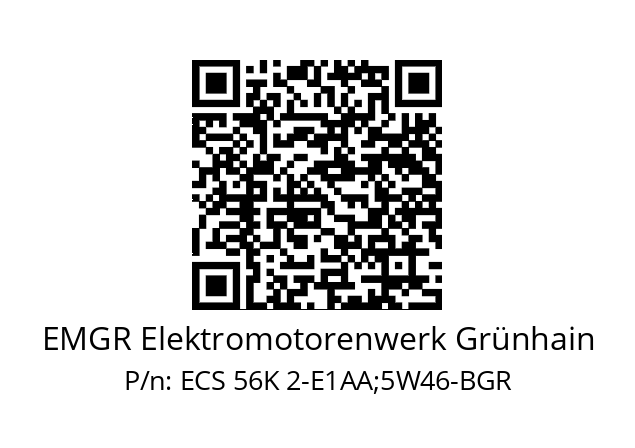   EMGR Elektromotorenwerk Grünhain ECS 56K 2-E1AA;5W46-BGR