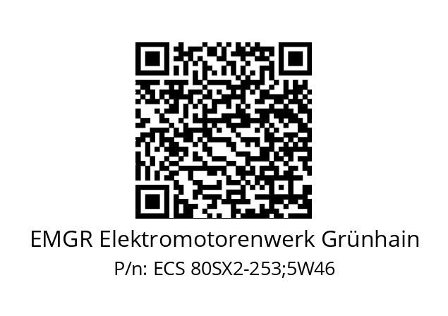   EMGR Elektromotorenwerk Grünhain ECS 80SX2-253;5W46