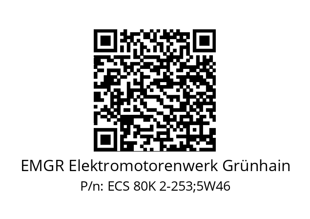   EMGR Elektromotorenwerk Grünhain ECS 80K 2-253;5W46