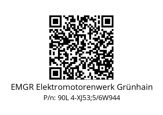   EMGR Elektromotorenwerk Grünhain 90L 4-XJ53;5/6W944