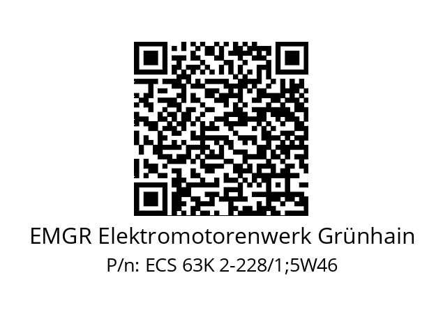   EMGR Elektromotorenwerk Grünhain ECS 63K 2-228/1;5W46