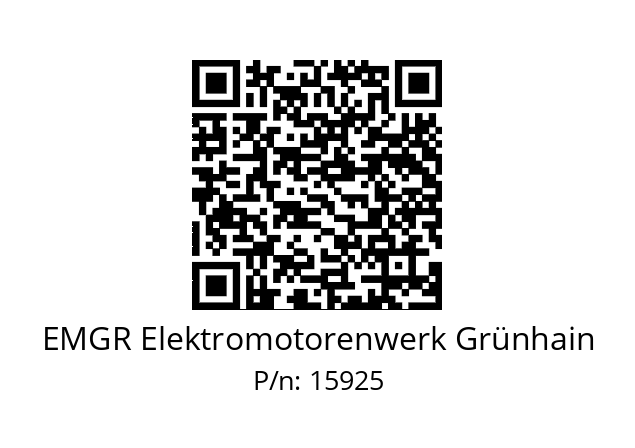   EMGR Elektromotorenwerk Grünhain 15925