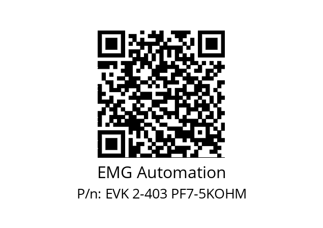   EMG Automation EVK 2-403 PF7-5KOHM