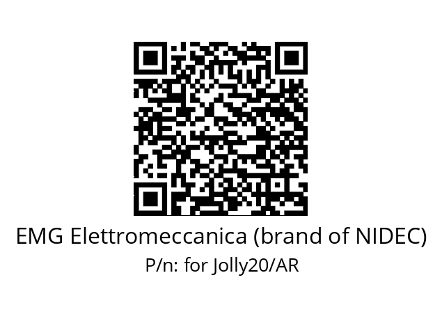   EMG Elettromeccanica (brand of NIDEC) for Jolly20/AR