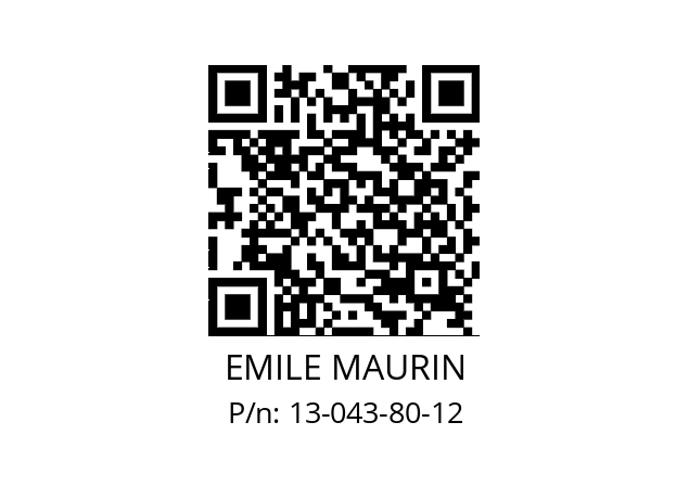   EMILE MAURIN 13-043-80-12