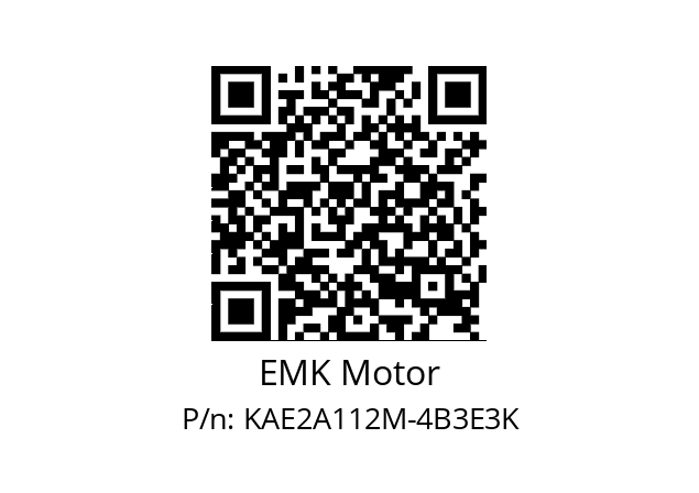   EMK Motor KAE2A112M-4B3E3K