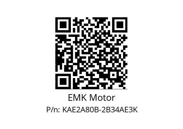   EMK Motor KAE2A80B-2B34AE3K