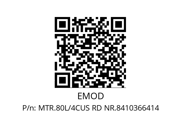   EMOD MTR.80L/4CUS RD NR.8410366414