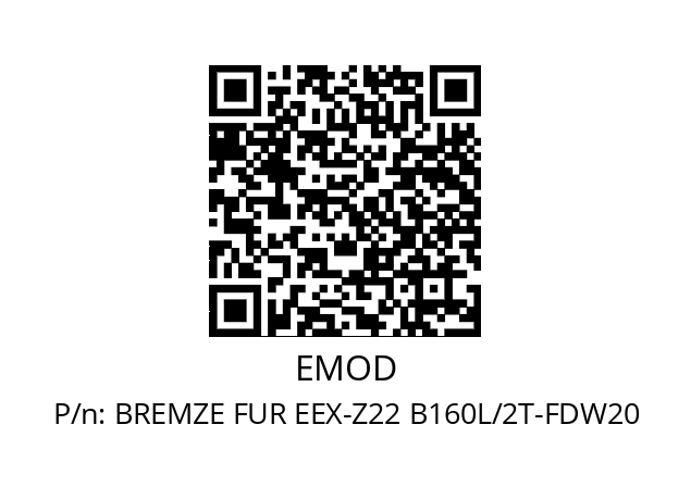   EMOD BREMZE FUR EEX-Z22 B160L/2T-FDW20