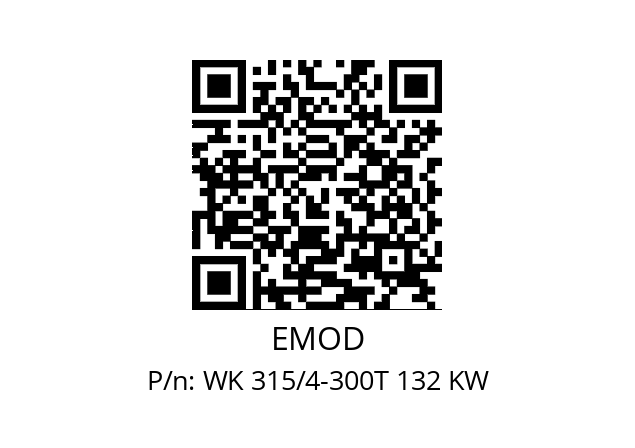   EMOD WK 315/4-300T 132 KW