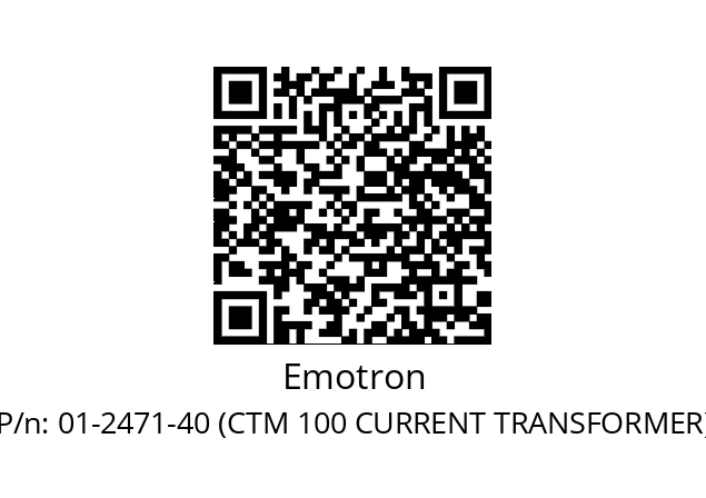   Emotron 01-2471-40 (CTM 100 CURRENT TRANSFORMER)