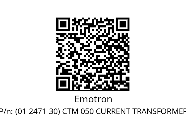   Emotron (01-2471-30) CTM 050 CURRENT TRANSFORMER