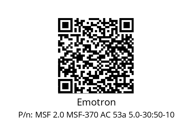   Emotron MSF 2.0 MSF-370 AC 53a 5.0-30:50-10