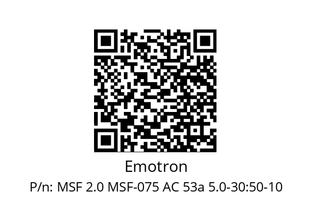   Emotron MSF 2.0 MSF-075 AC 53a 5.0-30:50-10