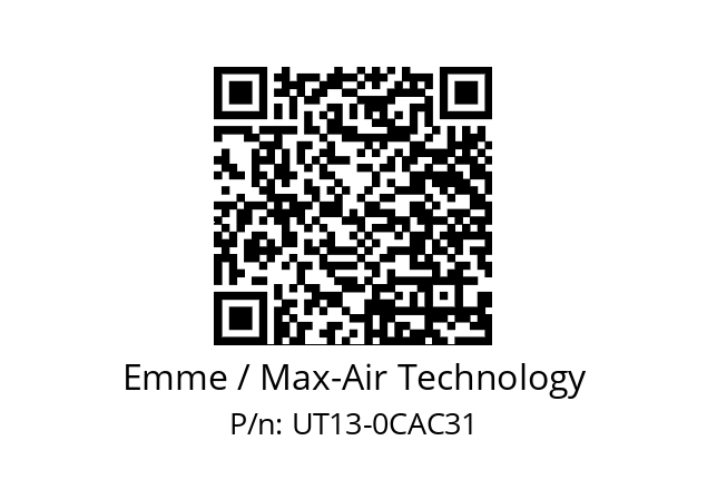  UT13 DA 90° F05 CH.14 1/4 Emme / Max-Air Technology UT13-0CAC31