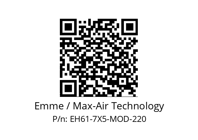   Emme / Max-Air Technology EH61-7X5-MOD-220