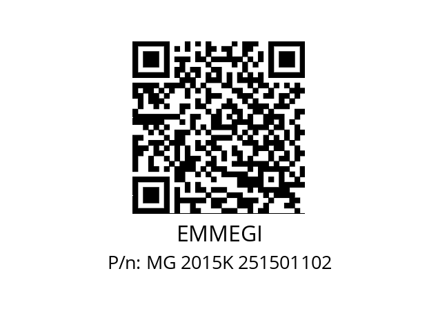   EMMEGI MG 2015K 251501102