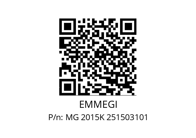   EMMEGI MG 2015K 251503101