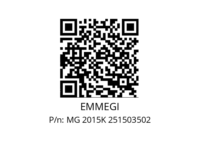   EMMEGI MG 2015K 251503502