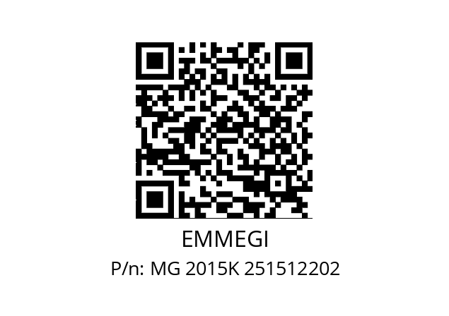   EMMEGI MG 2015K 251512202