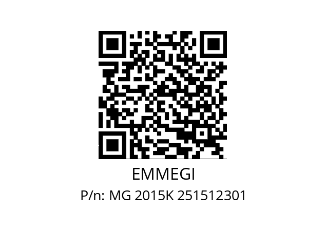   EMMEGI MG 2015K 251512301