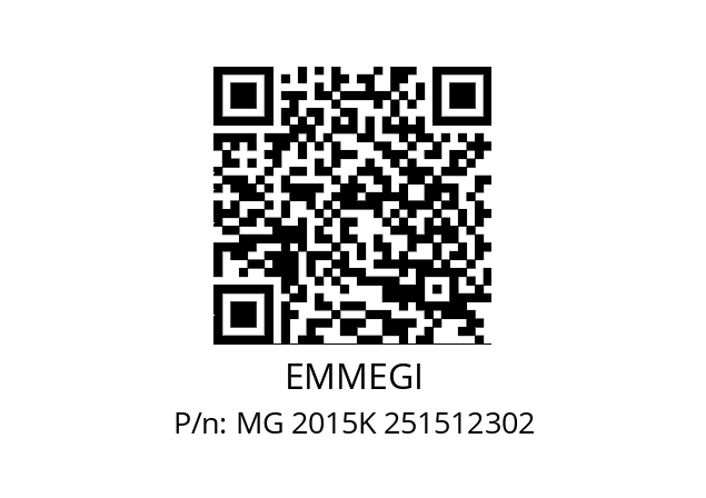   EMMEGI MG 2015K 251512302