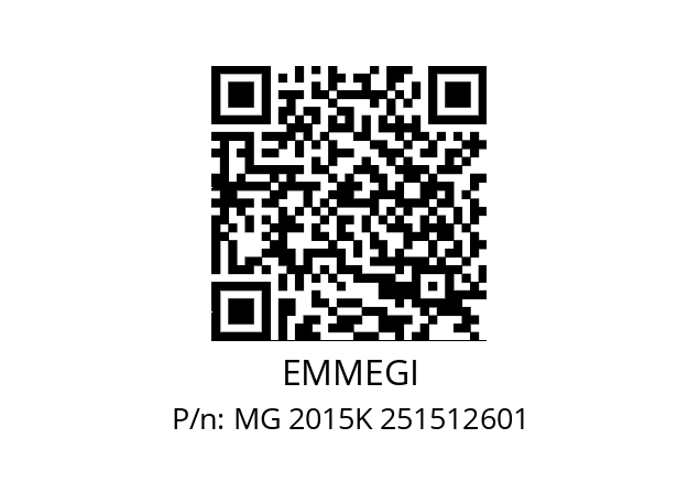   EMMEGI MG 2015K 251512601