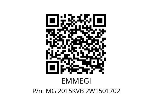   EMMEGI MG 2015KVB 2W1501702