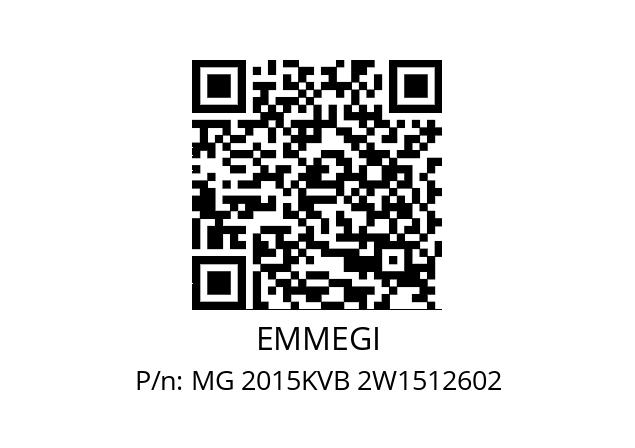   EMMEGI MG 2015KVB 2W1512602