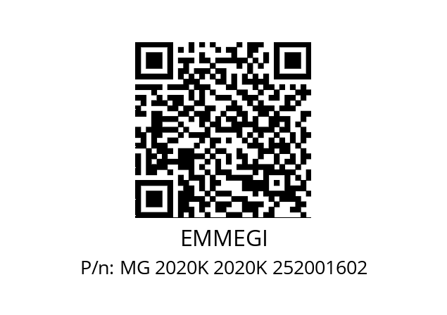   EMMEGI MG 2020K 2020K 252001602