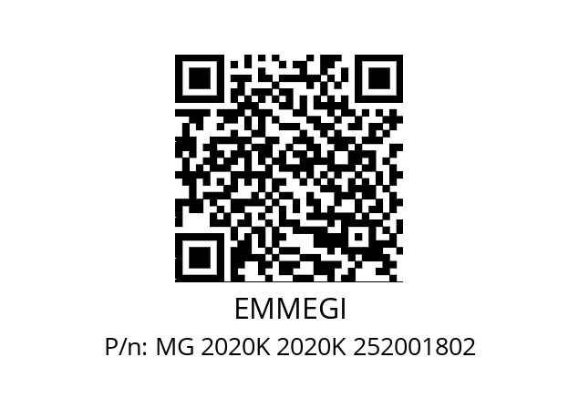   EMMEGI MG 2020K 2020K 252001802