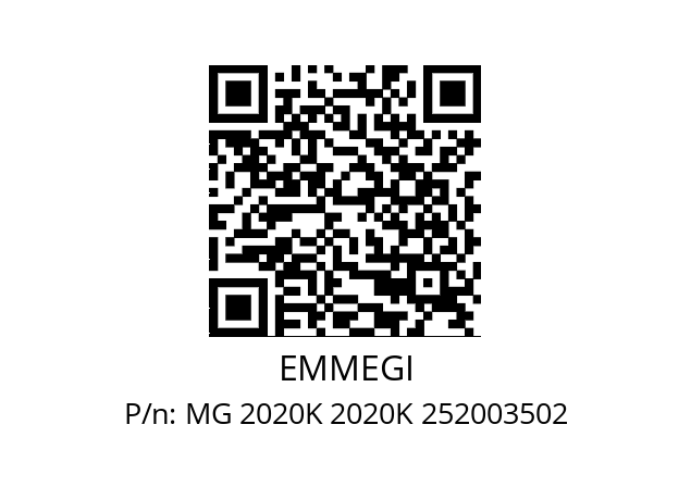   EMMEGI MG 2020K 2020K 252003502