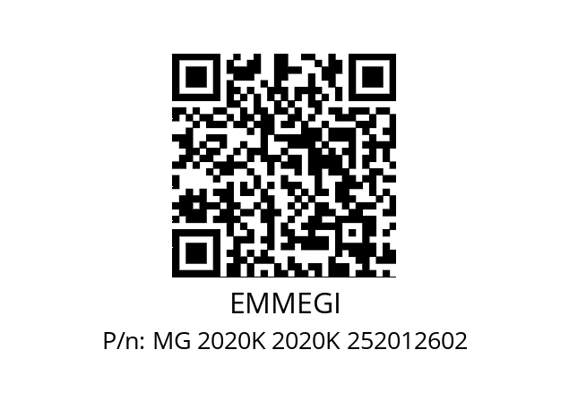   EMMEGI MG 2020K 2020K 252012602