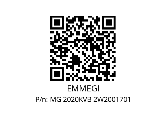   EMMEGI MG 2020KVB 2W2001701