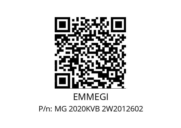   EMMEGI MG 2020KVB 2W2012602