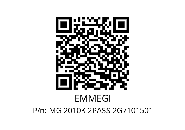   EMMEGI MG 2010K 2PASS 2G7101501