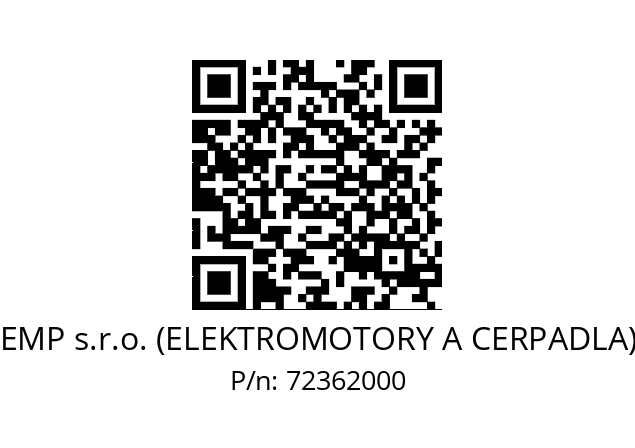   EMP s.r.o. (ELEKTROMOTORY A CERPADLA) 72362000