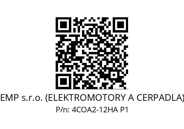   EMP s.r.o. (ELEKTROMOTORY A CERPADLA) 4COA2-12HA P1