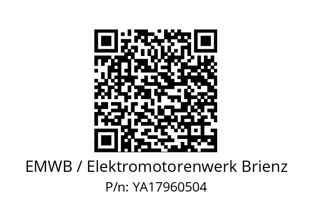   EMWB / Elektromotorenwerk Brienz YA17960504