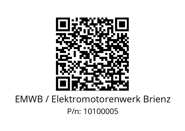   EMWB / Elektromotorenwerk Brienz 10100005