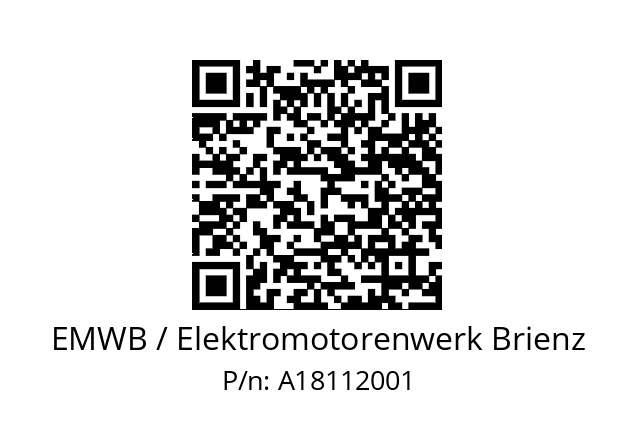   EMWB / Elektromotorenwerk Brienz A18112001